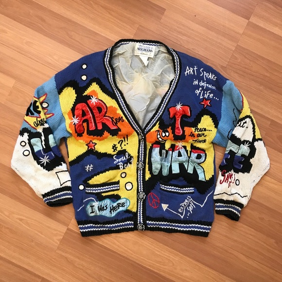 Jeans Graffiti Sweater | Poshmark